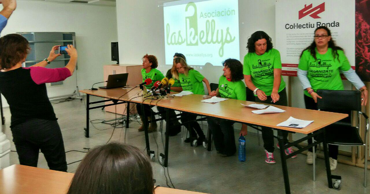 Las Kellys, a l'inici de la roda de premsa de presentació foto. TOMEU FERRER
