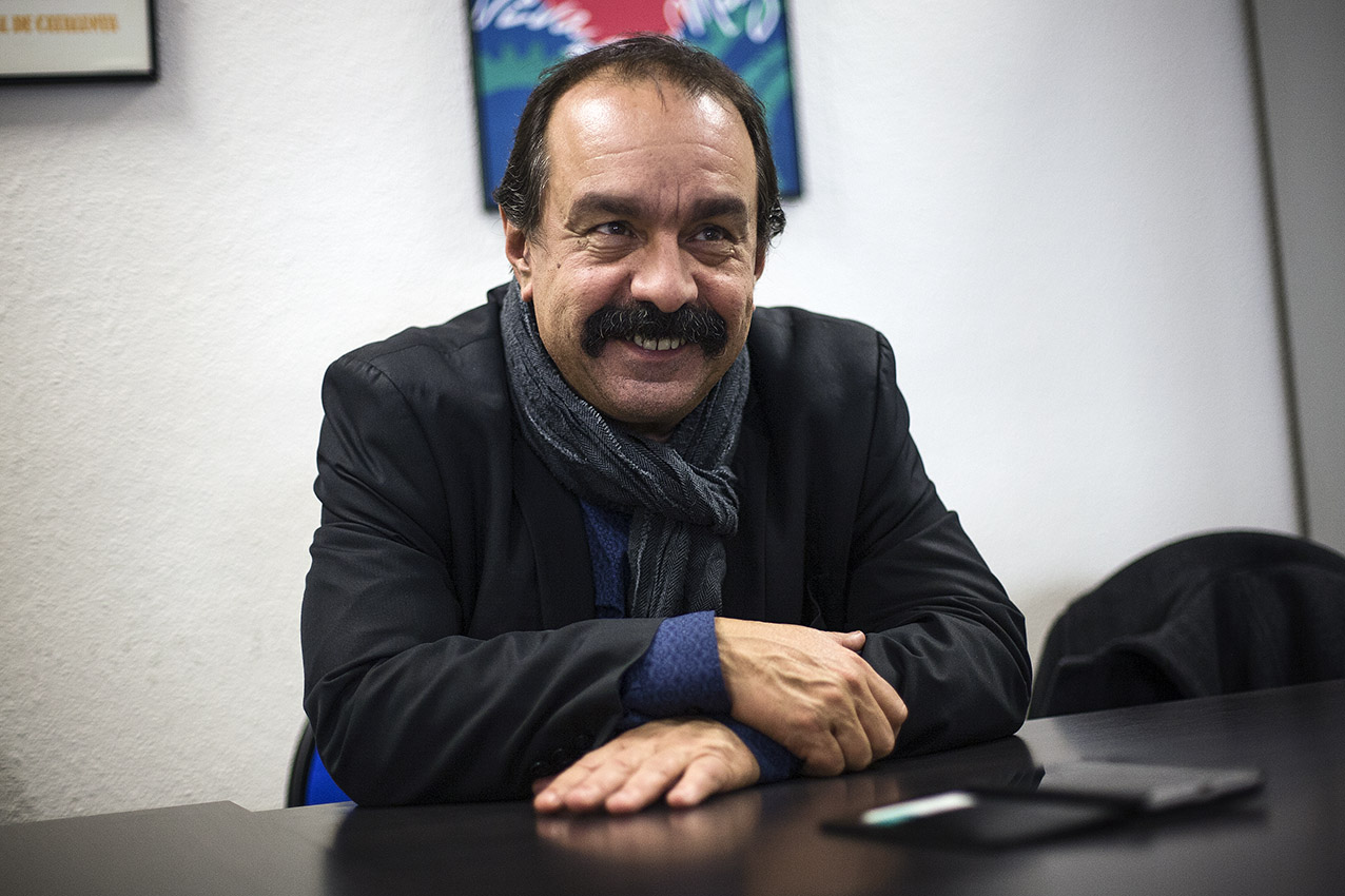 Martinez, durant l'entrevista amb Diari del Treball foto/ Robert Bonet