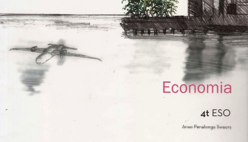 Detall de la portada del llibre Economia, que s'utilitza a 4ª d'ESO