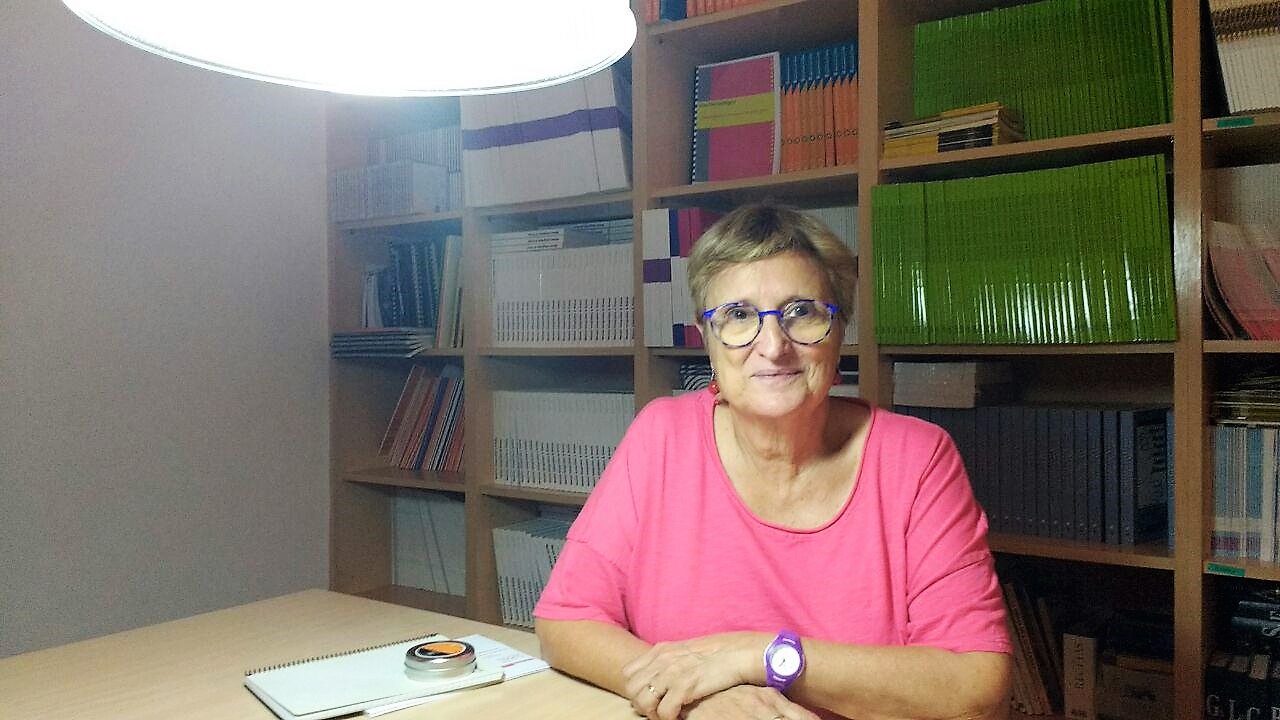 Fina Rubio durant l'entrevista a Diari del Treball foto Tomeu Ferrer