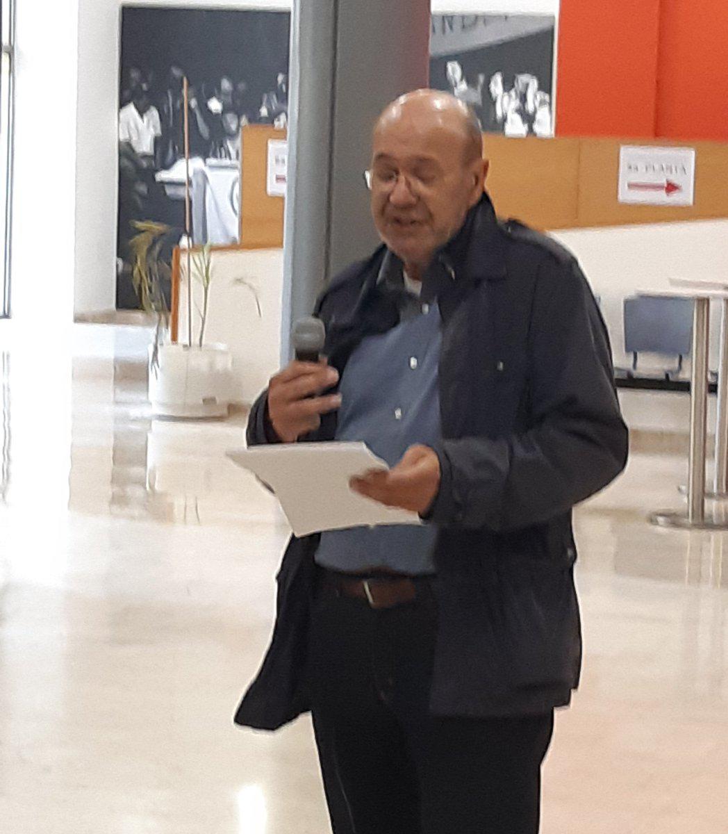 Joan Carles Gallego durant la presentació de l'exposició sobre Teresa Pàmies foto: CCOO