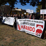 Imatge de la concentració contra l'amiant a Viladecans Foto:CGT