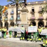 Imatge d'arxiu d'una protesta de treballadors de Valoriza a Vilanova i la Geltrú: Foto Eixdiari
