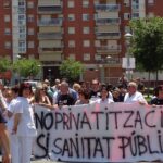Concentració contra privatitzacio sanitat Foto: CCOO Cat