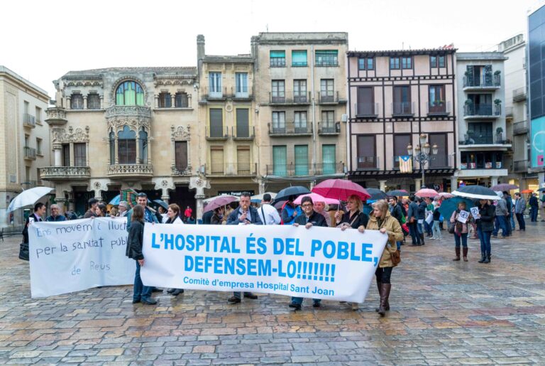 Protesta en un dels hospitals de la xhup