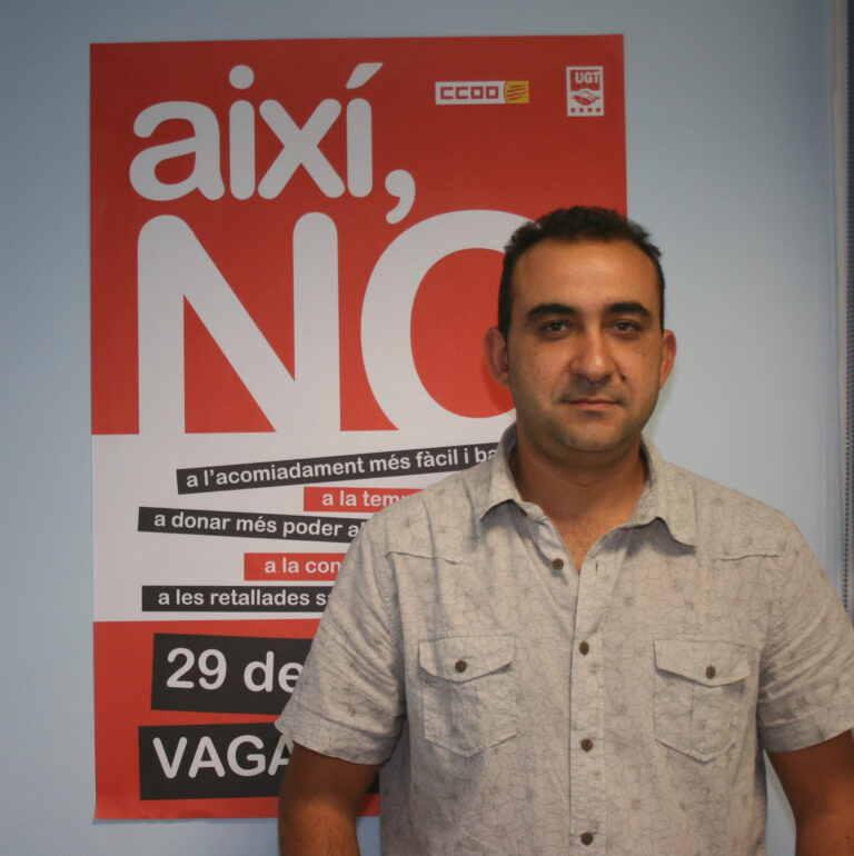 Javier Pacheco, secretari general de CCOO d’Indústria de Catalunya