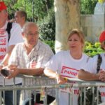 Concentració de treballadors i treballadores de Panrico davant del Parlament