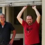 Saturnino Mercader i Roger Sànchez al casal independentista de Sant Andreu