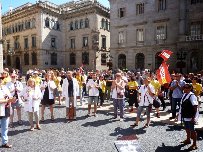 Concentració de treballadors ajuntament de Barcelona