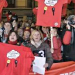 Protesta de treballadors de TV3 i Catalunya Ràdio