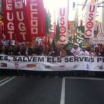 Manifestació de funcionaris contra les retallades
