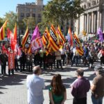 Lectura del manifest a la plaça d'Antonio López