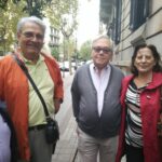 Juan Alamillo, primer a l'esquera, amb Juli Rius, segon per la dreta, a la concentració