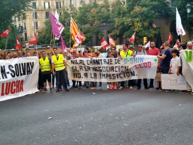 Treballadors de diverses empreses en crisi es van mobilitzar a Barcelona el passat 9 de setembre