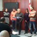 Els quaqtre treballadors de BTV han fet una roda de premsa per valorar la sentència