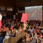 Votació final de la primera l'assemblea sindical oberta de CCOO