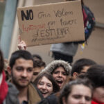 Protesta de joves a Barcelona el maig passat