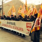 Concentració en defensa del conveni del metall