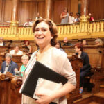 Ada Colau en una foto del seu primer ple municipal