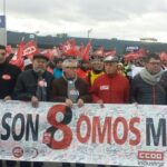 Concentració en suport dels 8 d'Airbus