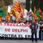 Manifestació de treballadors de Delphi contra un dels ERO aplicats per l'empresa, Foto: CCOO