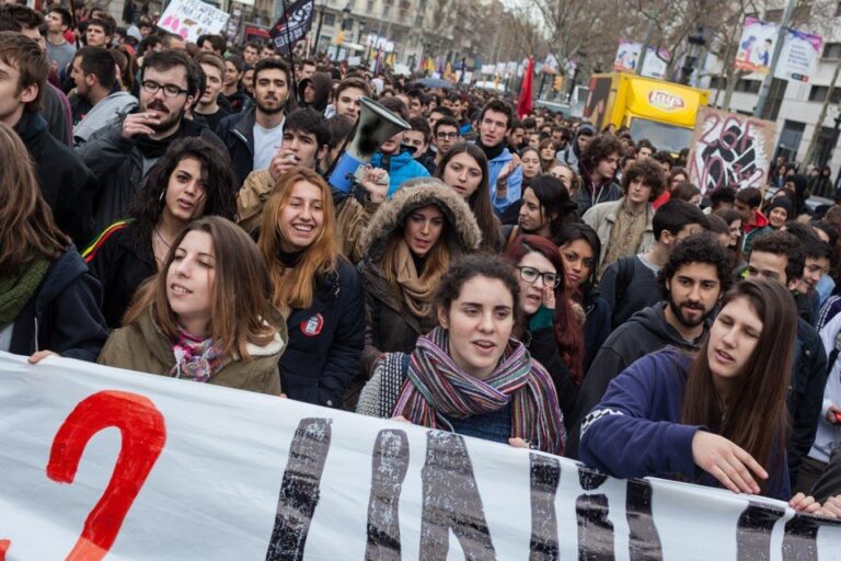 Els estudiants francesos també temen per al seu futur labora