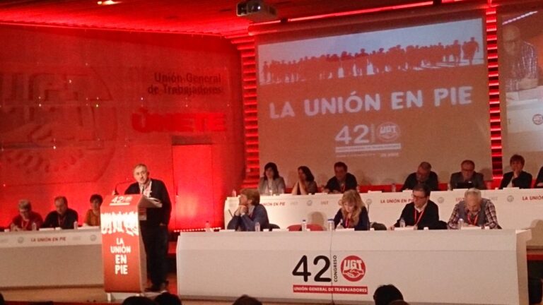 Josep Maria Àlvarez, durant la seva intervenció al congrés estatal de la UGT