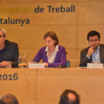 Perfecto Alonso, Carme Forcadell i Gerardo Pisarello, a l'Assemblea de la FCTC