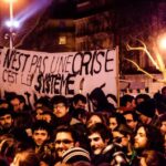 La pancarta afirma: no és una crisi, és el sistema FOTO Stephane Burlot del col·lectiu Hans Lucas