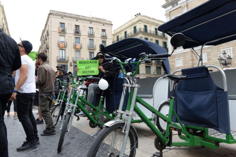 Els conductors tenen la volutat de fer escoltar les seves queixes a les autoritats de Barcelona : Foto Sándra Lázaro