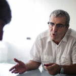 Perfecto Alonso, president de les cooperatives catalanes, durant l'entrevista :foto ROBERT BONET