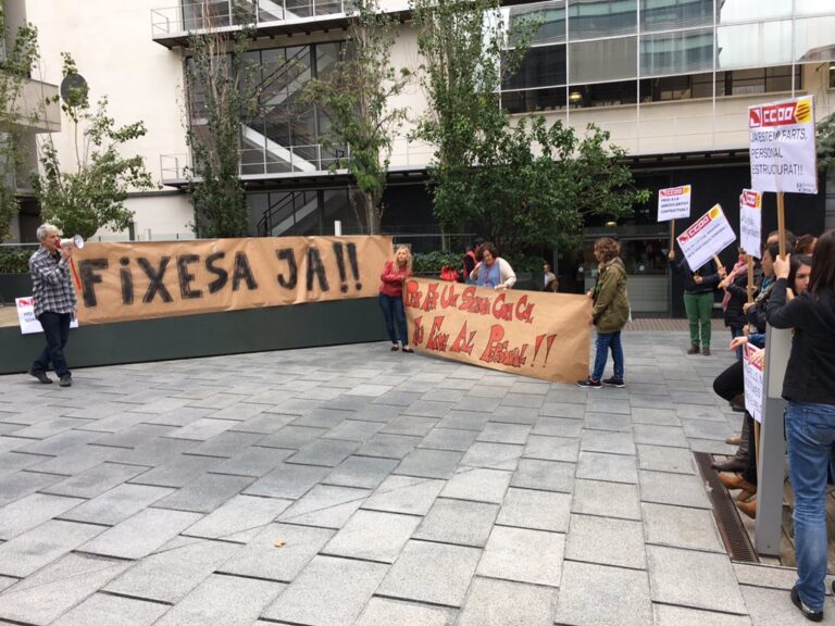 Treballadors de Barcelona Activa reclamen fixesa en una foto d'arxiu