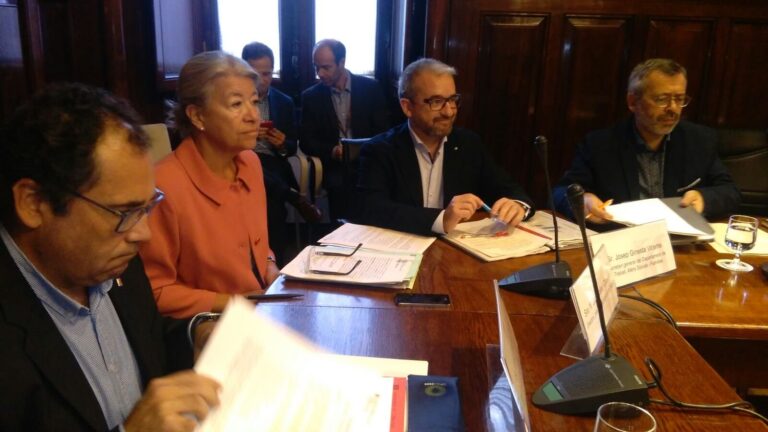 Josep Ginestà, durant la seva compareixença al Parlament foto: Departament de Treball