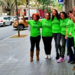 Membres del col·leciu de cambreres de pis, Las Kellys, abans de la presentació foto: TOMEU FERRER