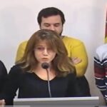 Imatge de la roda de premsa dels treballadors de BTV font: Youtube