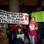 Les cambreres de pis canten canços populars amb les lletres adaptades per denunciar la seva situació foto.Sandra Làzaro
