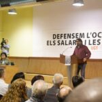 Intervenció de Camil Ros davant l'assemblea foto: Tomeu Ferrer