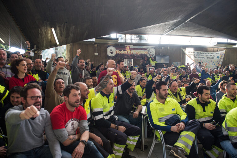 Assemblea d'estibadors al Port de Barcelona foto ©SANDRA LÁZA