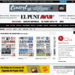 Portada de l'edició digital del diari ElpuntAvui