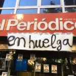 L'any passat els treballadors d'El Periódico van fer 3 jornades de vaga contra una altra reestructuració foto: comité El Periódico