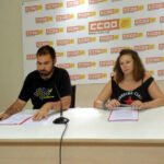 Albert Bargalló i Irene Ortiz d'Acció Jove de CCOO foto: Tomeu Ferrer