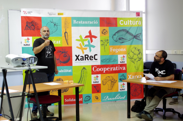 Els impulsors de la Xarec han fet presentacions al territori. En aquest cas a Manresa. Foto Xarec