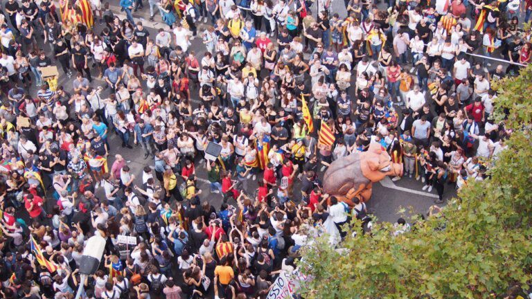 Concentració el 3-0 a Gran Via de Barcelona foto: Sandra Vicente