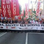 Manifestació de funcionaris contra les retallades, en una imatge d'arxiu