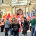 Concentració de treballadors públics a Plaça Sant Jaume foto: Tomeu Ferrer