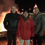 Piquet de treballados davant la factoria de Vall Companys a Lleida foto: CCOO