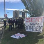Concentració a la rotonda de control nord de la factoria Seat de Martorell foto: USBEC