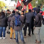 Concentració de treballadors d'Unísono convocat per CGT en una vaga d'empresa foto: CGT
