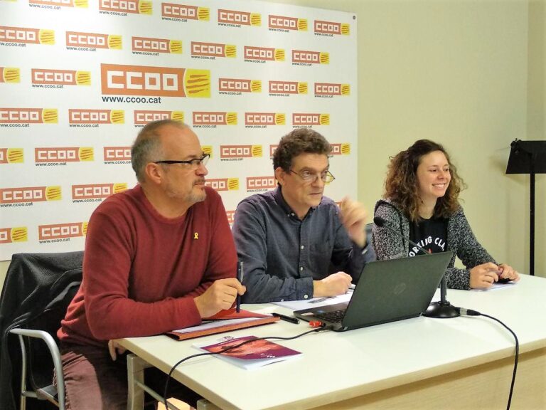 Carles Bertan, Dani Garrell i Irene Ortiz, durant la roda de premsa foto: Tomeu Ferrer