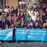 Treballadors de la cooperativa TEB es van concentrar el 31 de gener per demanar col·laboració a les administracions foto: TEB